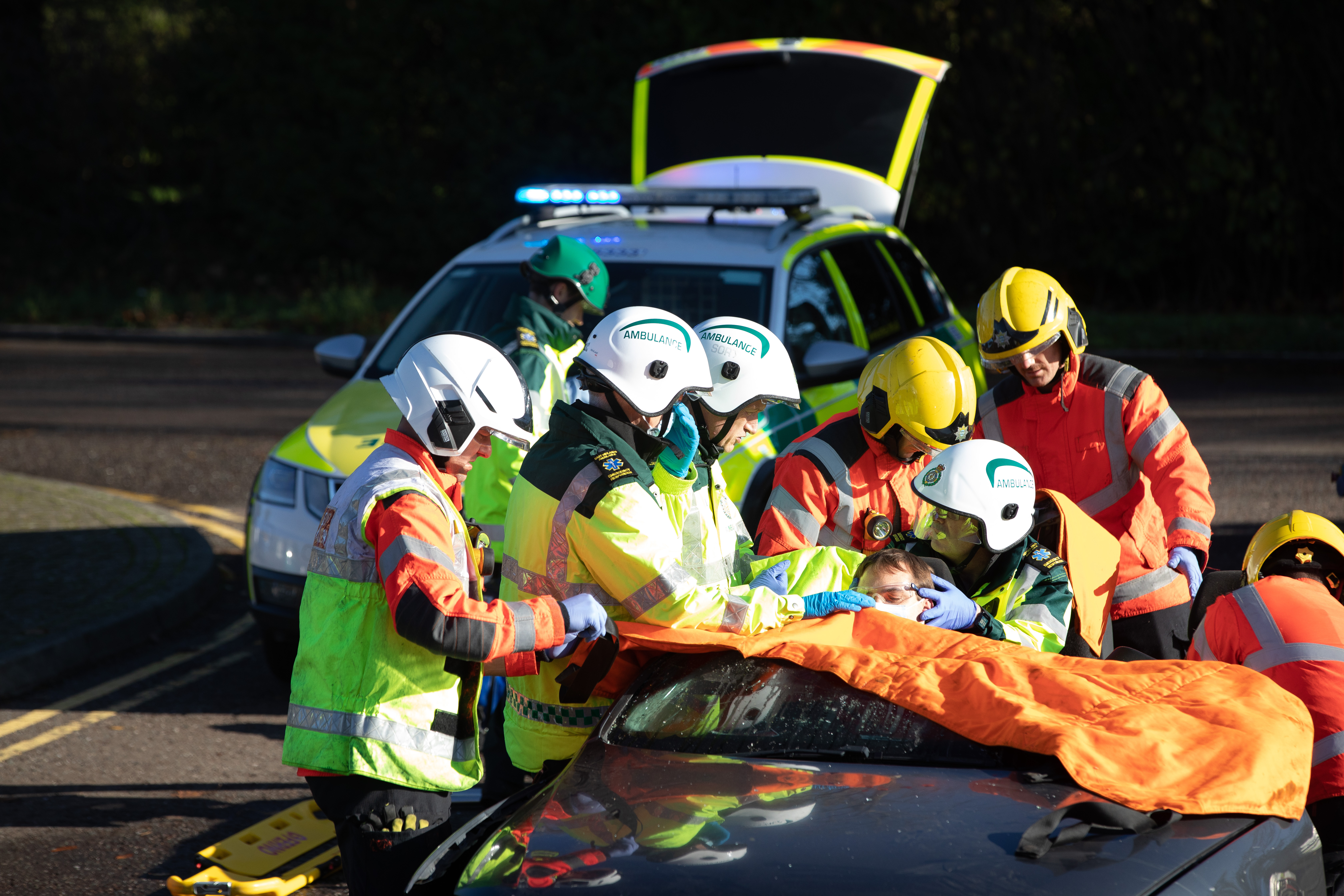 RAF Wittering Co-Responders during a training exercise on Station Safety Day